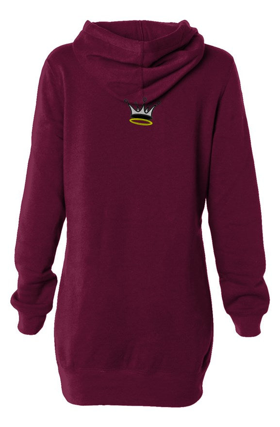 Maroon Hoodie Dress